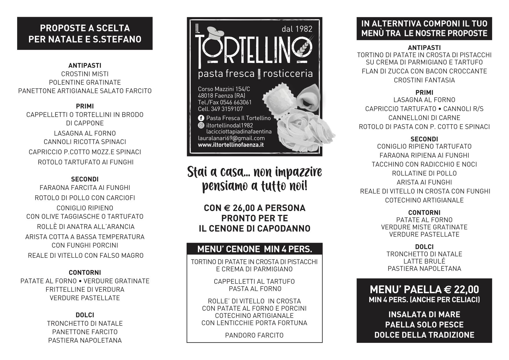 Menu Di Natale Gastronomia.Gastronomia Faenza Ravenna Il Tortellino